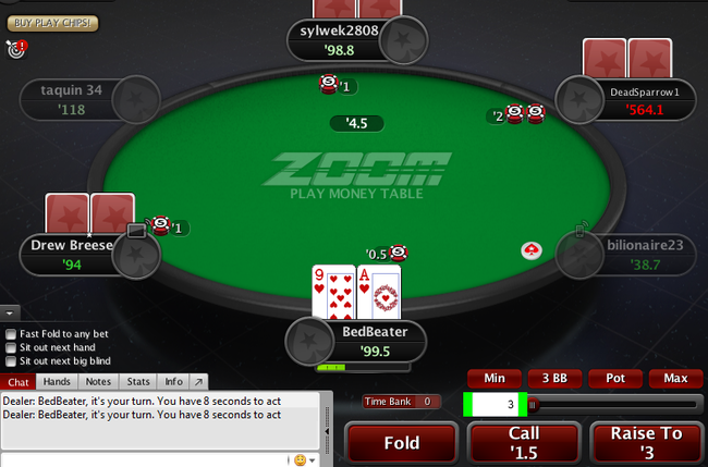 Еще немного нововведений от PokerStars — снижается время на раздумья