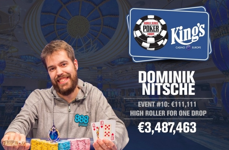 Ницше занес One Drop High Roller €111,111